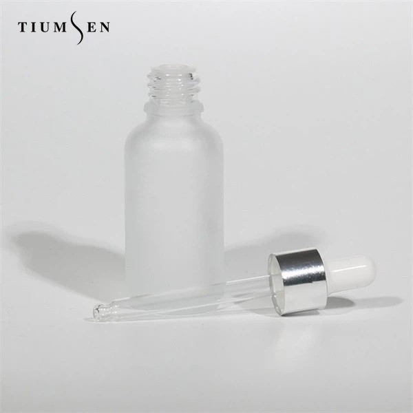 Glass Boston Round Bottles With Dropper Cap