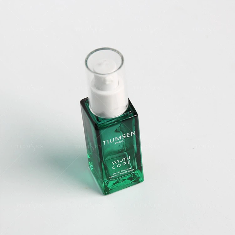 empty glass foundation bottle